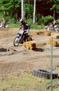 Photos of me racing my 2002 YZ 250 in 2003 haybales