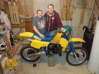 Assembly of the the 1984 RM-250 photo op