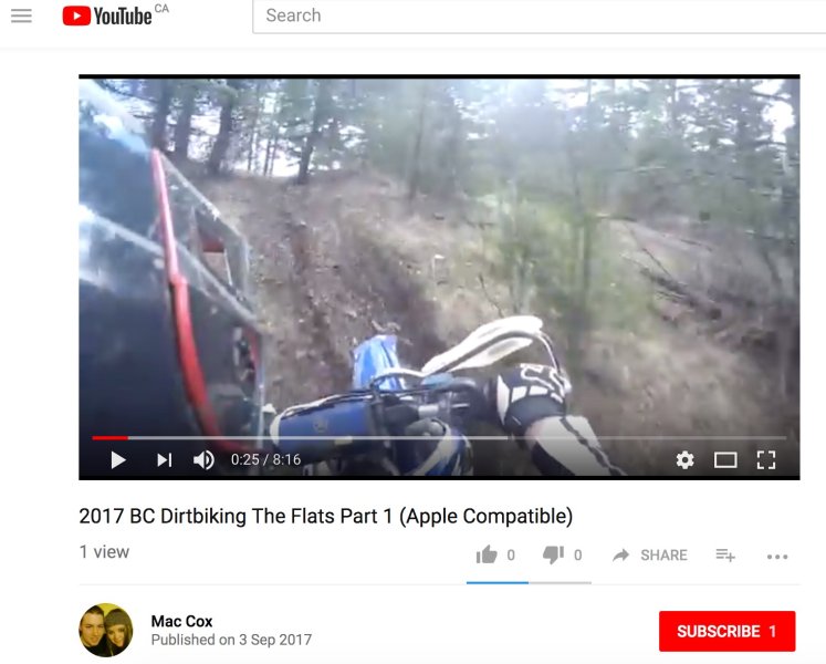 Mackenzie makes a video from BC Spring Family Ride