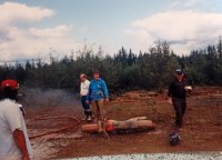 Vintage family photos taken in the early 80s a day in the mud pat