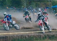 Photos of me racing my 2002 YZ 250 in 2003 second turn