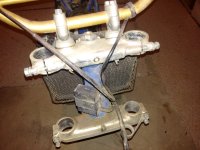 Assembly of the the 1984 RM-250 triple clamps