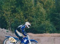 Photos of me racing my 2002 YZ 250 in 2003 bottomed out landing